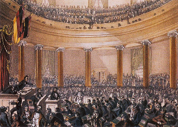 Session du parlement de Francfort en juin 1848 - Robert Blum est à la tribune